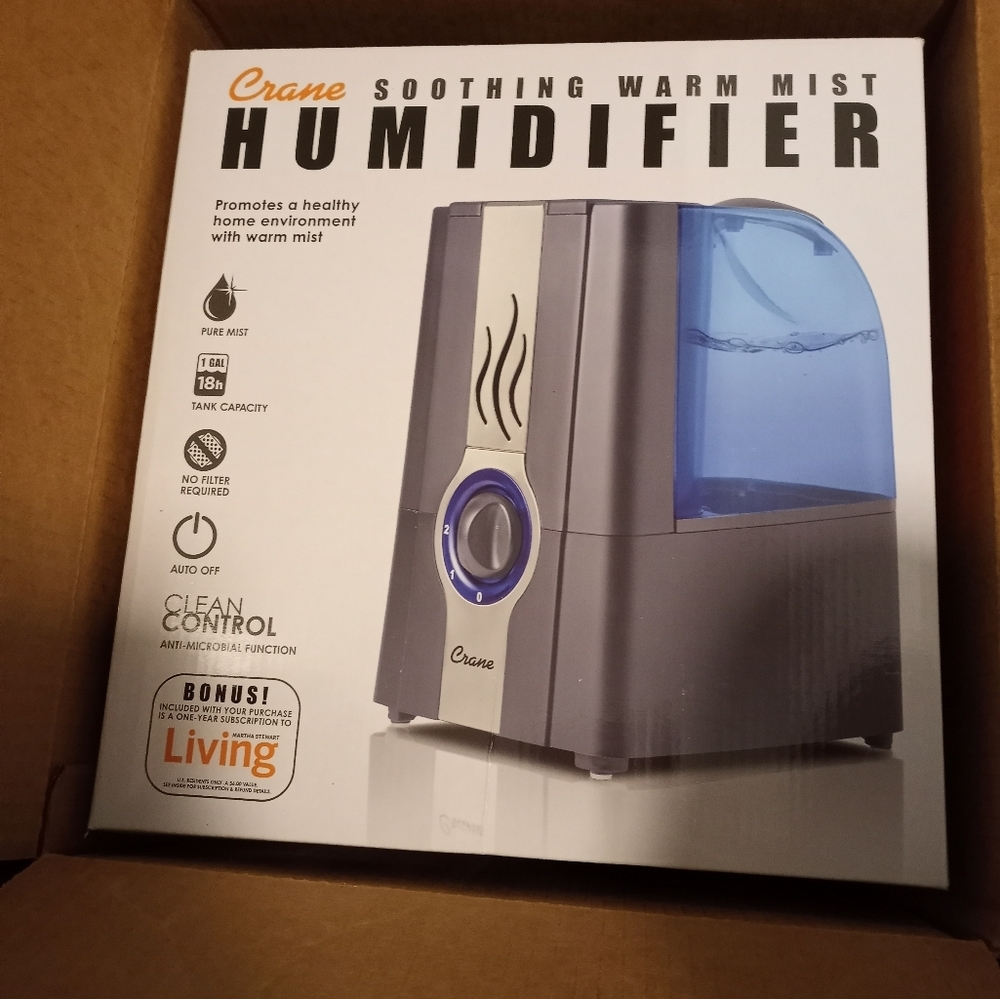 Crane Warm Mist Humidifier - Grey